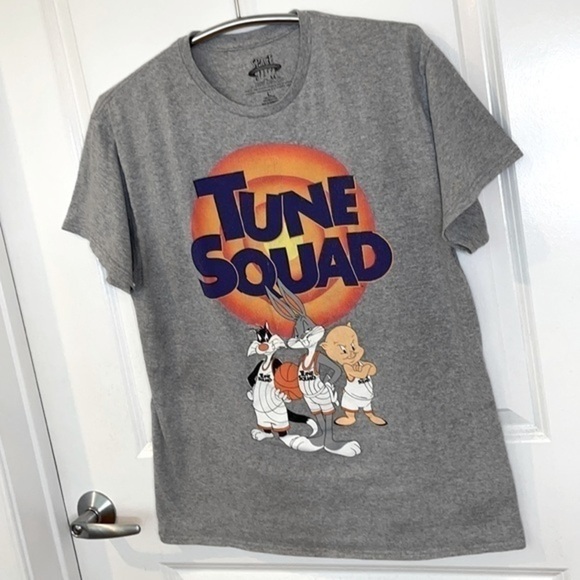 WARNERS BROS. | Men’s Space Jam: A New Legacy “Tune Squad” Gray Shirt Size L - Picture 2 of 6